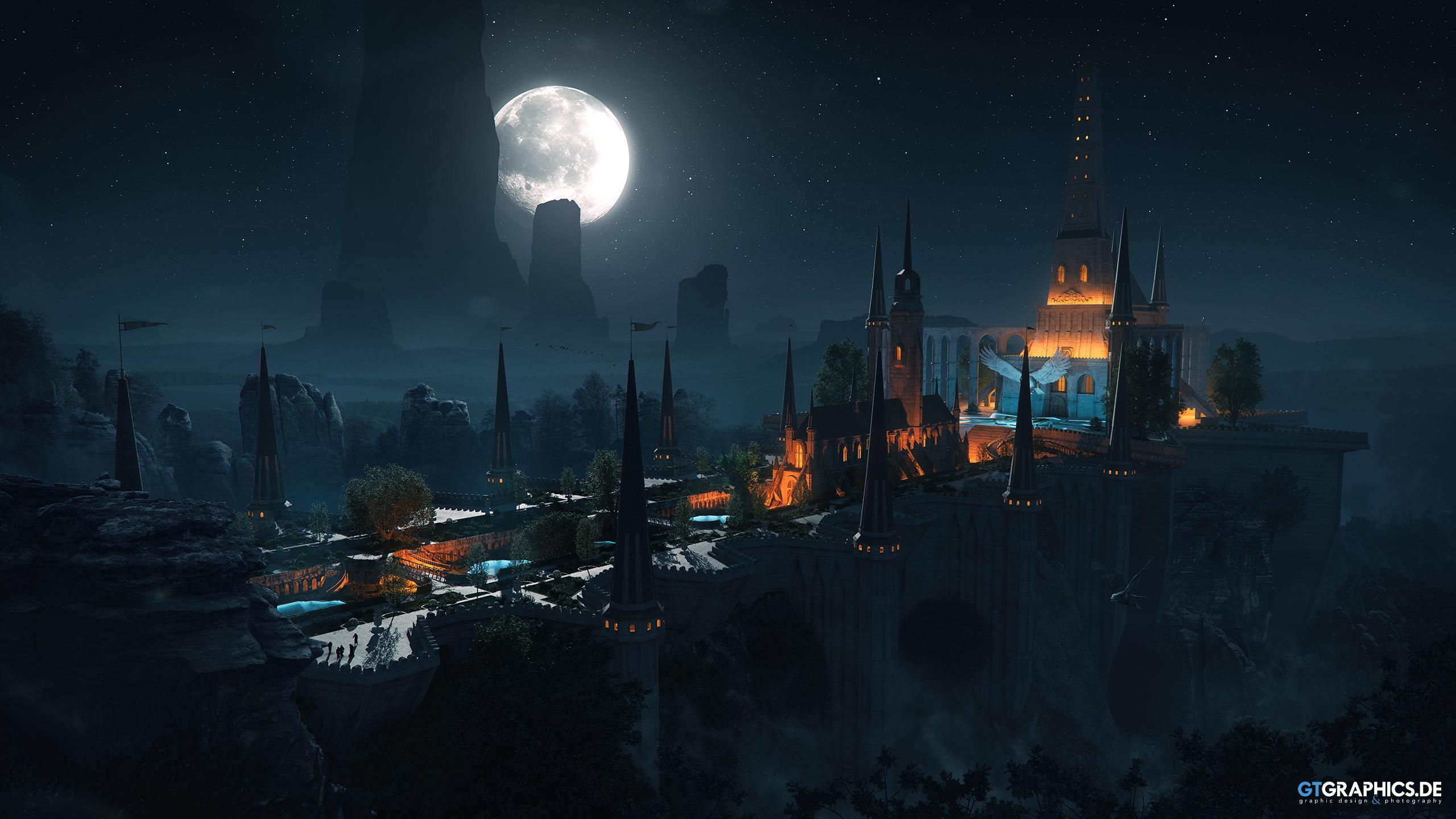 Abbey Of The Skies Night