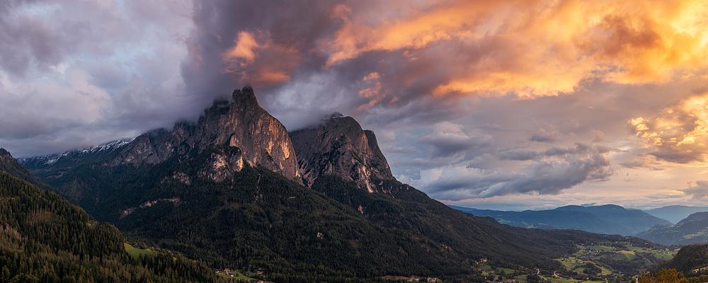 Schlern Sunset Panorama